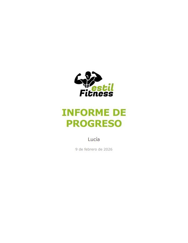 Informe de progreso, portada